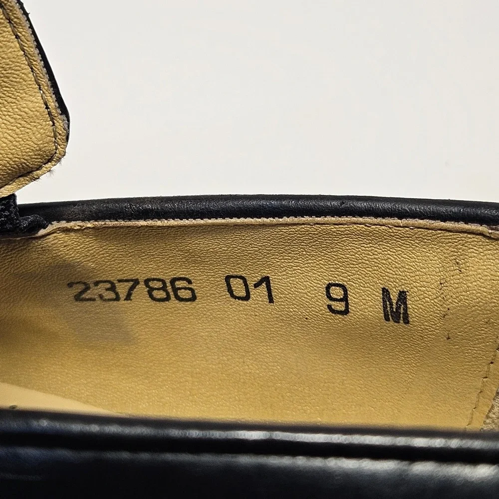 Stacy Adams Mens Black Leather Square‎ Toe Loafers Dress Shoes 9M 23786-01